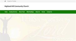 Desktop Screenshot of highlandhillchurch.org